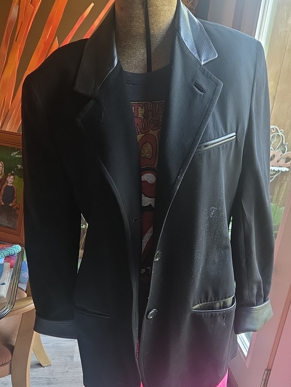 Anne Klein Black Blazer with Satin Trim